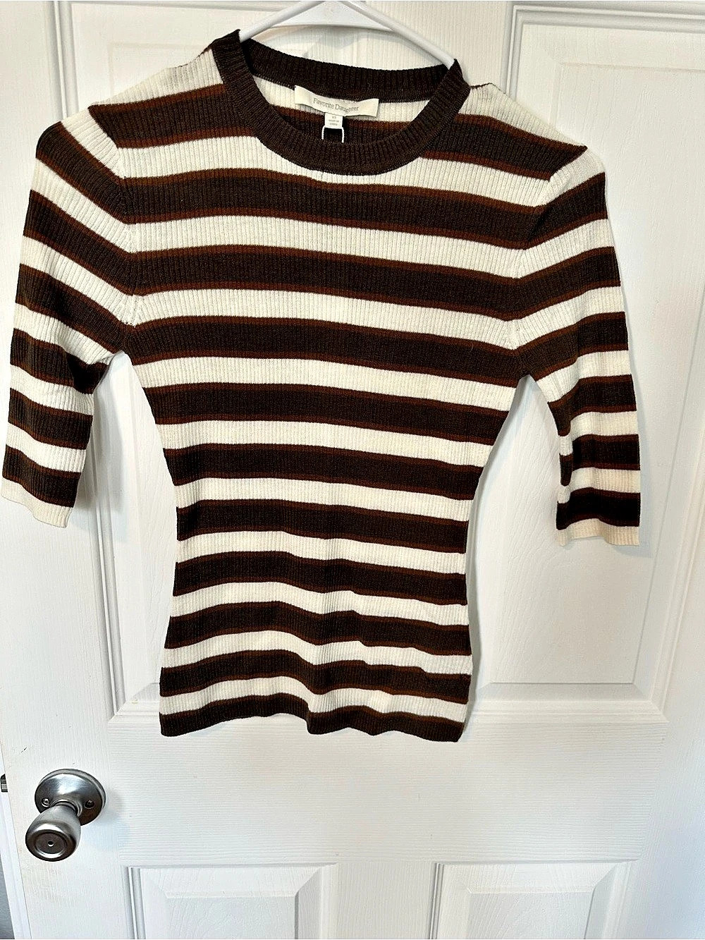 Favorite Daughter Amelia Crewneck in Ganache Stripe